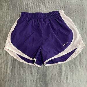 Women’s Nike Lined Running Shorts Size XS Purple and White